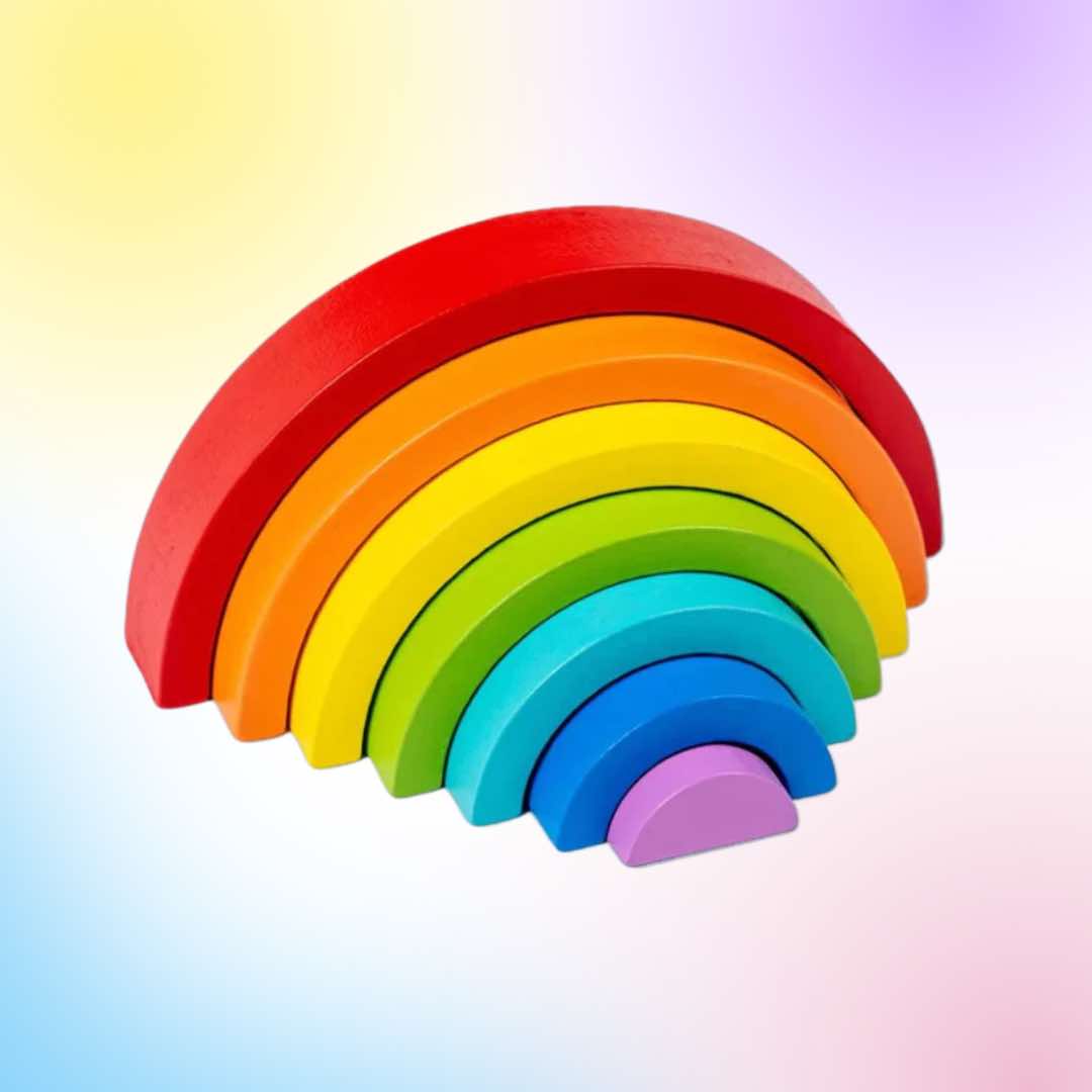 Arc en ciel en bois Montessori