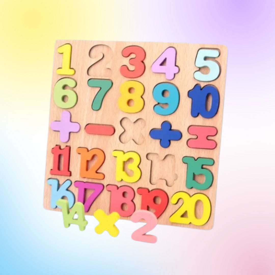 Puzzle en bois Chiffres et opérations Montessori