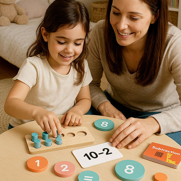 Jeu arithmétique en bois Montessori
