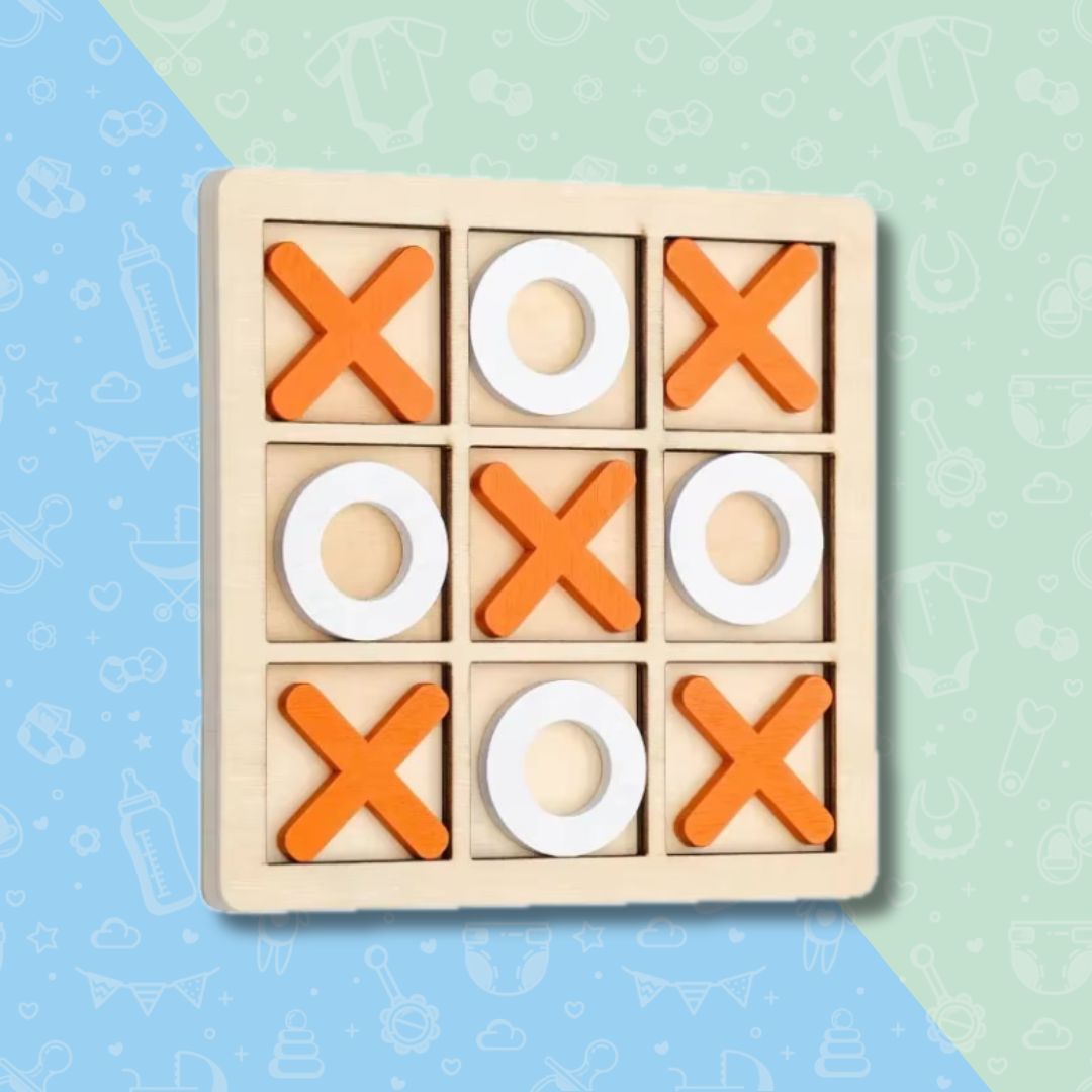 Morpion en bois Montessori