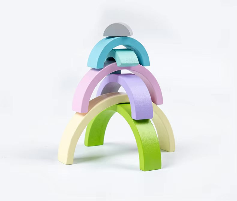 Arc en ciel en bois Montessori