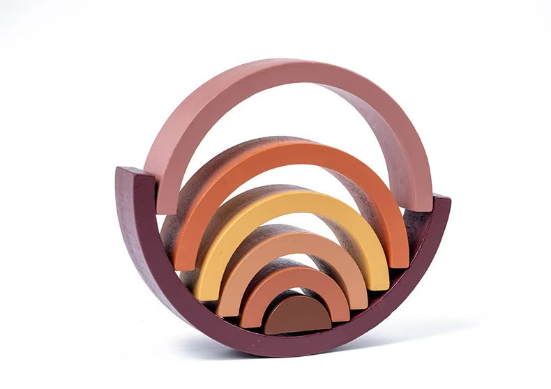 Arc en ciel en bois Montessori