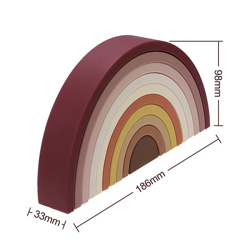 Arc en ciel en silicone Montessori