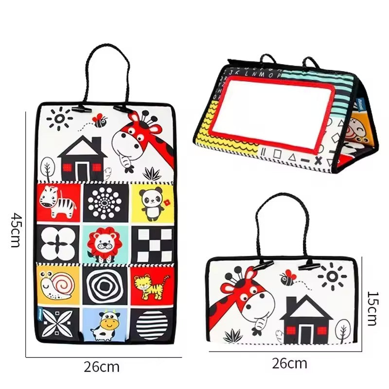 Tapis miroir noir et blanc Montessori