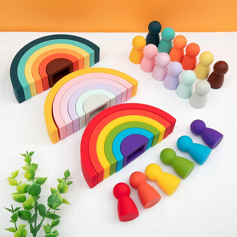 Arc en ciel en silicone Montessori
