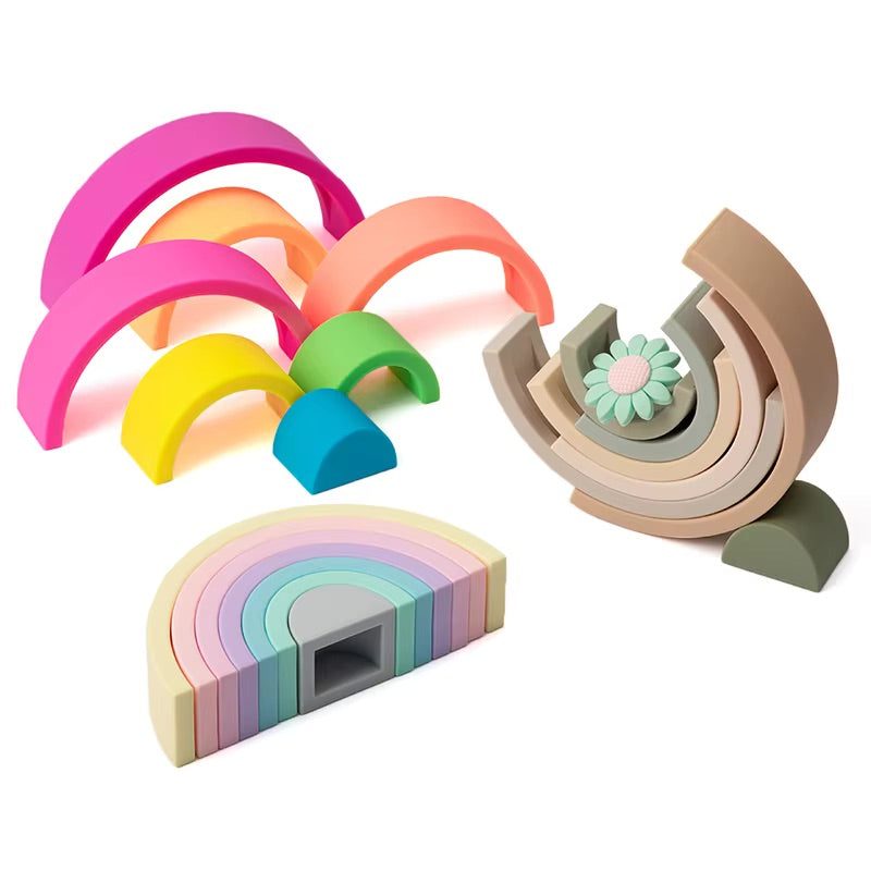 Arc en ciel en silicone Montessori