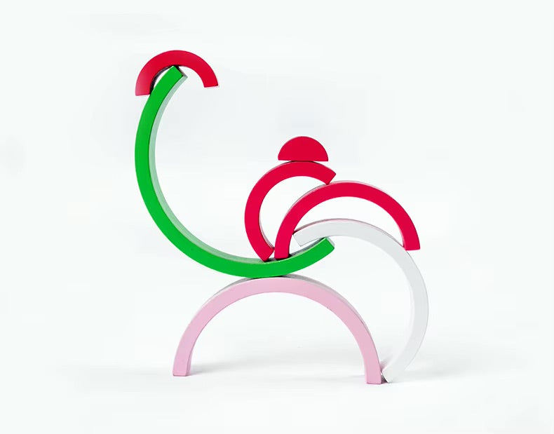 Arc en ciel en bois Montessori