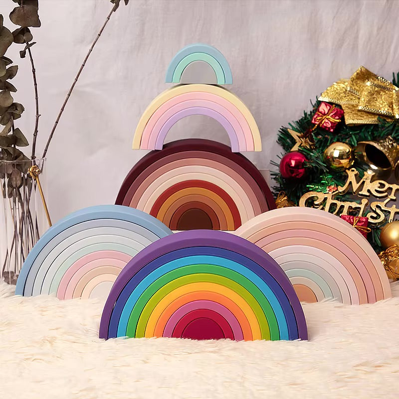 Arc en ciel en silicone Montessori