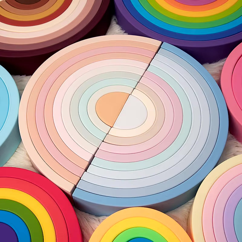 Arc en ciel en silicone Montessori