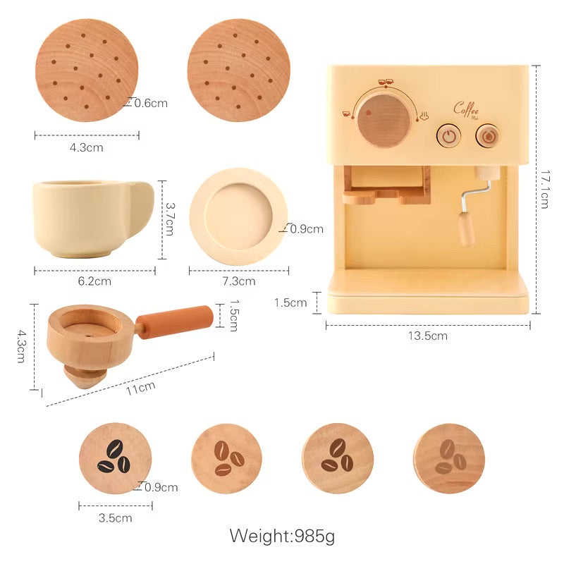 Machine à café en bois Montessori