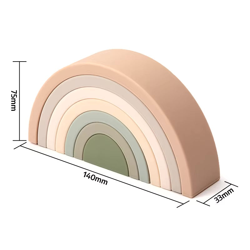 Arc en ciel en silicone Montessori