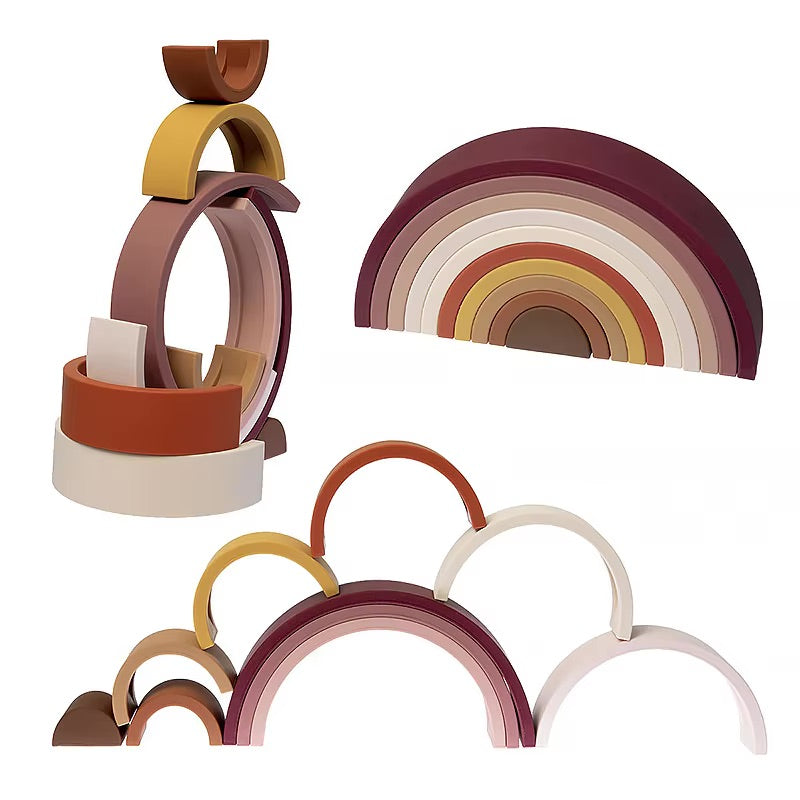 Arc en ciel en silicone Montessori