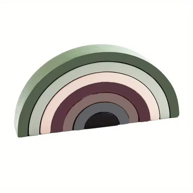 Arc en ciel en bois Montessori