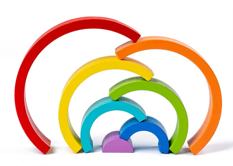 Arc en ciel en bois Montessori