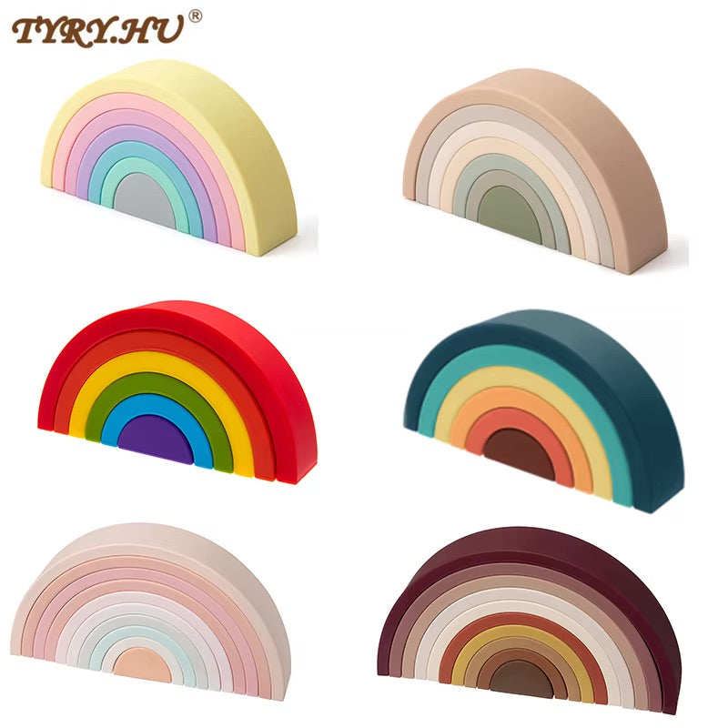 Arc en ciel en silicone Montessori
