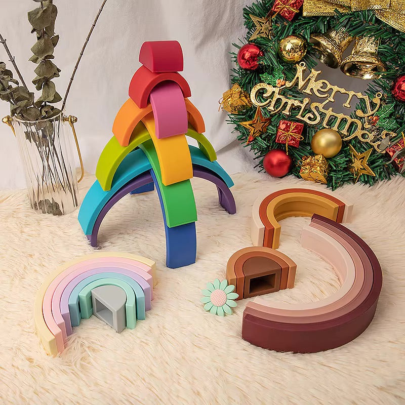 Arc en ciel en silicone Montessori