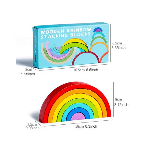 Arc en ciel en bois Montessori