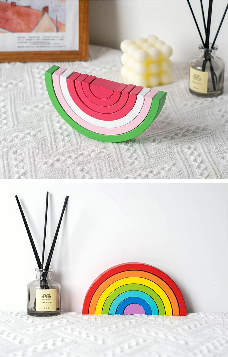 Arc en ciel en bois Montessori