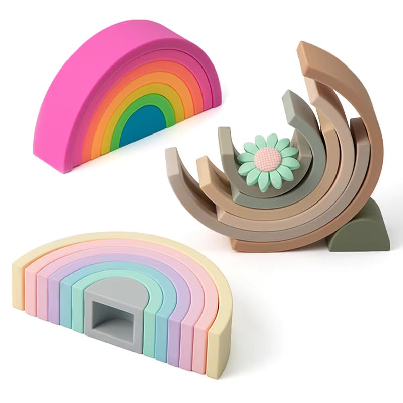 Arc en ciel en silicone Montessori