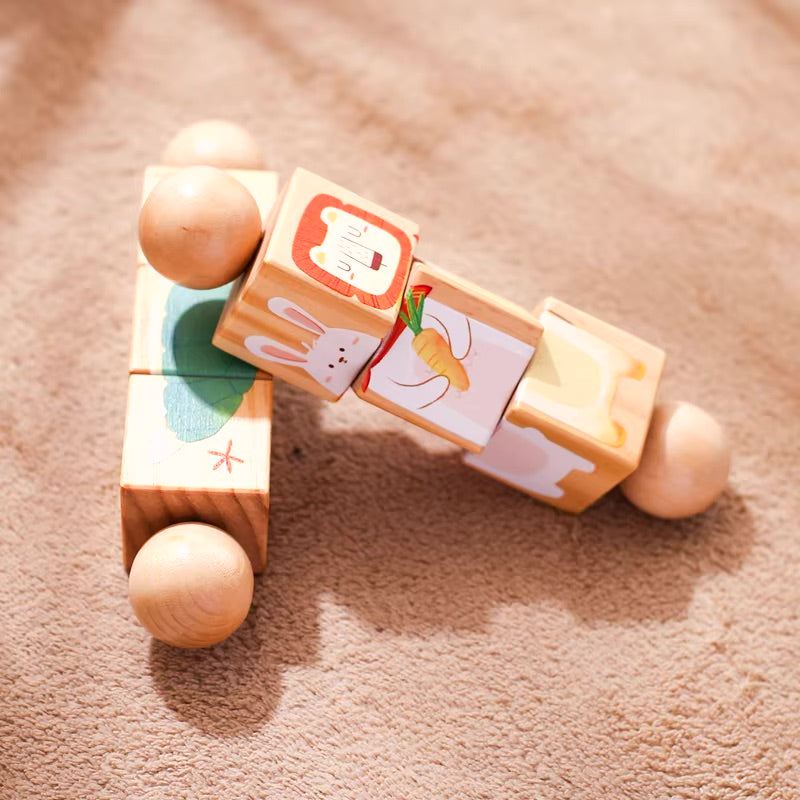 Puzzle rotatif Animaux en bois Montessori