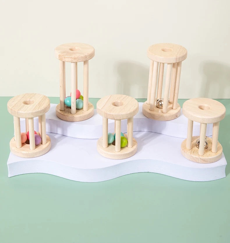 Hochet musical en bois Montessori