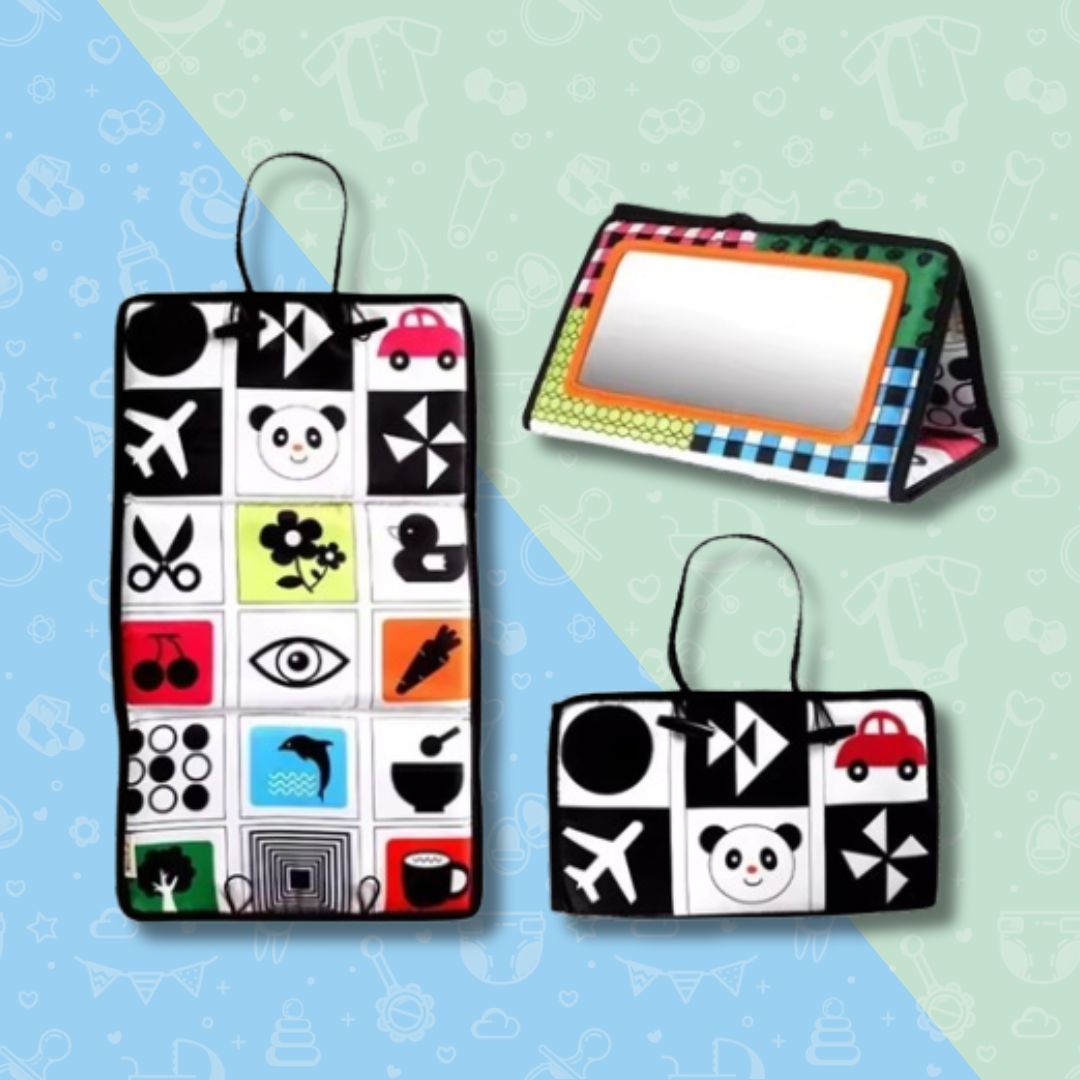 Tapis miroir noir et blanc Montessori