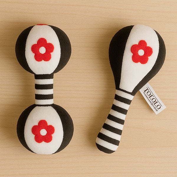 Hochet musical noir et blanc Montessori