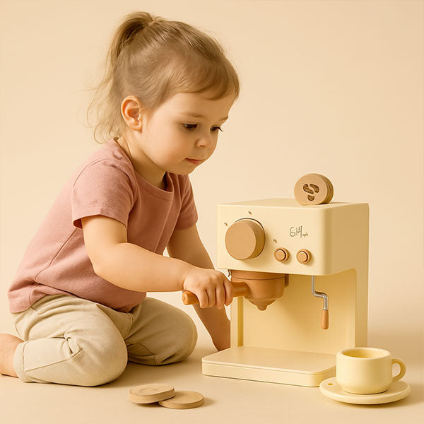 Machine à café en bois Montessori
