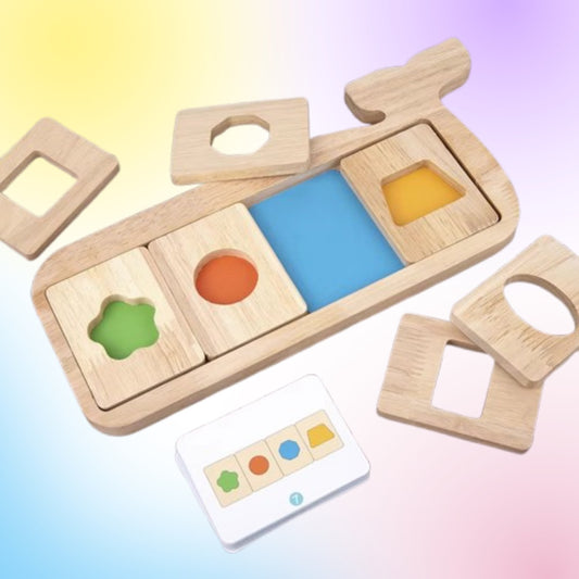 Casse tête forme et couleurs en bois Montessori