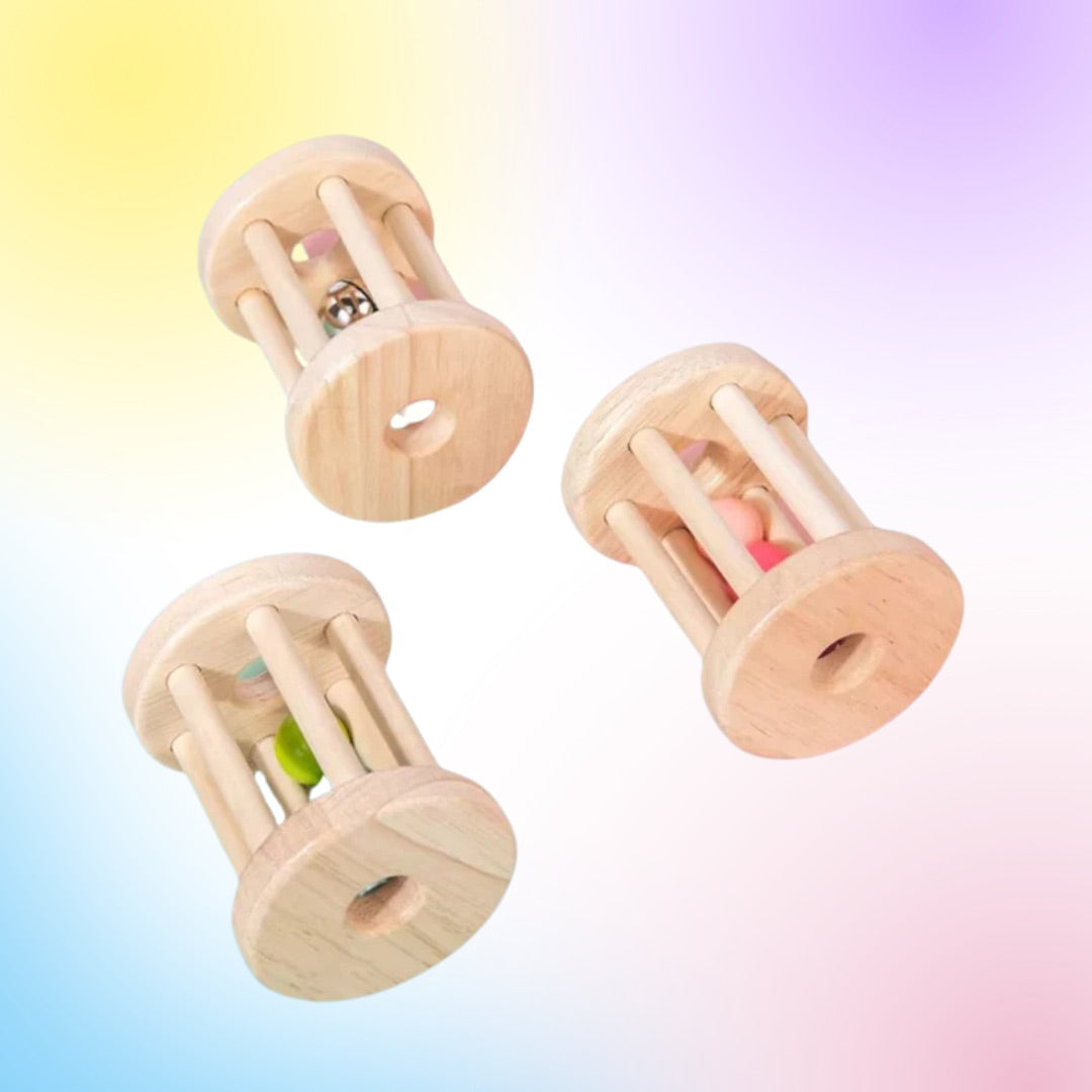 Hochet musical en bois Montessori