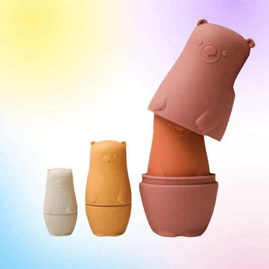Poupée russe loutre en silicone Montessori
