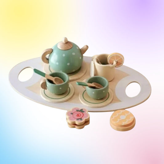 Service de thé en bois Montessori