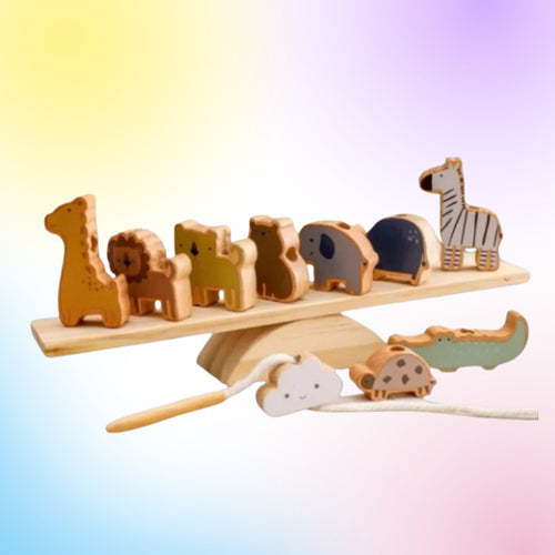 Balance animaux en bois Montessori