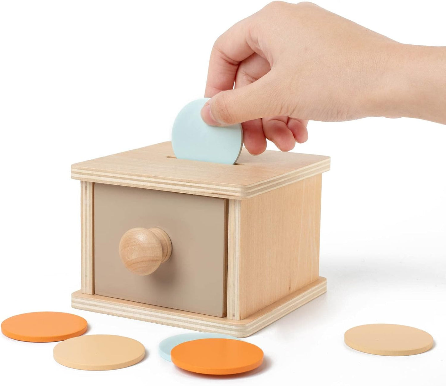 Boite en bois avec fente Montessori