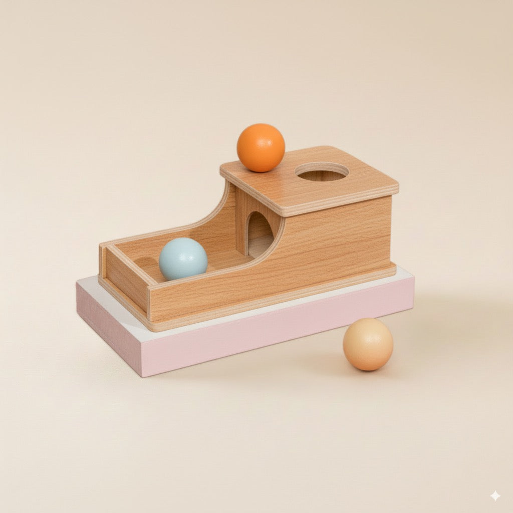 Boite en bois sans tiroir boules Montessori