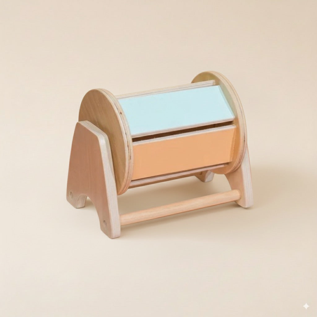 Boite en bois qui tourne Montessori