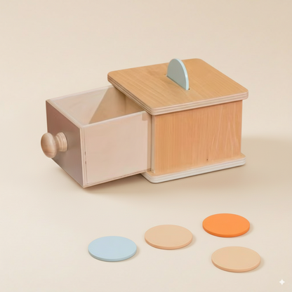 Boite en bois avec fente Montessori