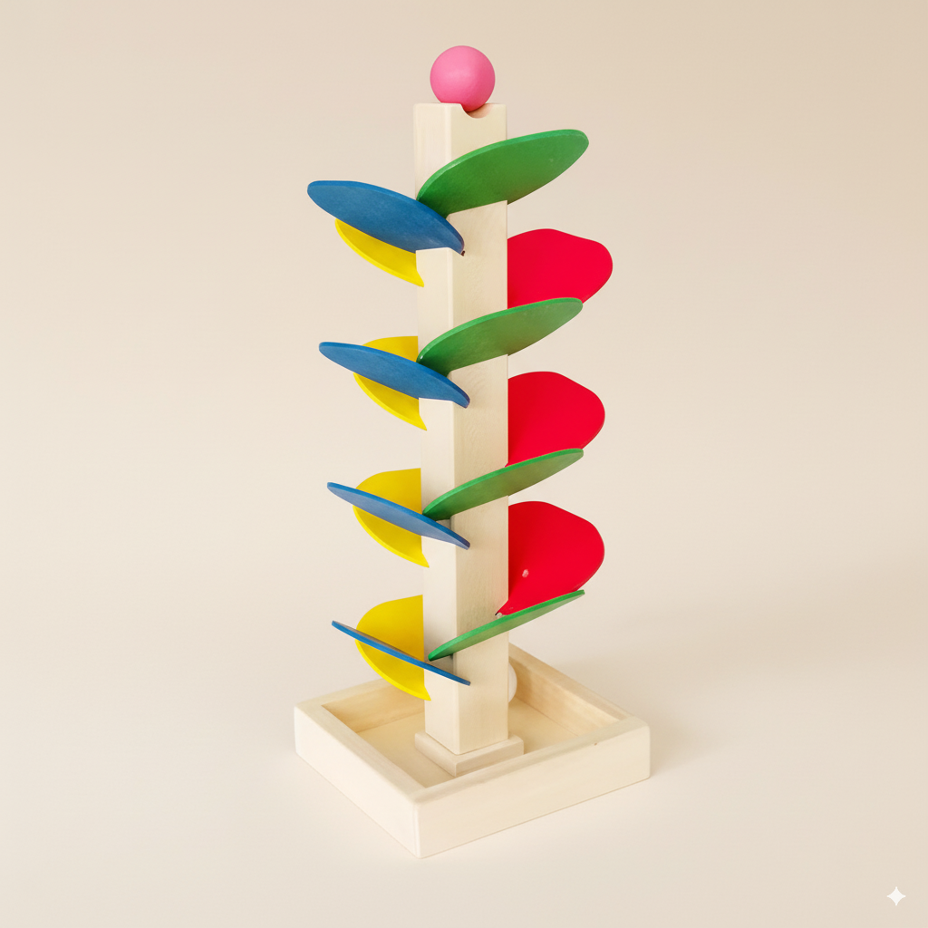 Arbre en bois avec billes Montessori