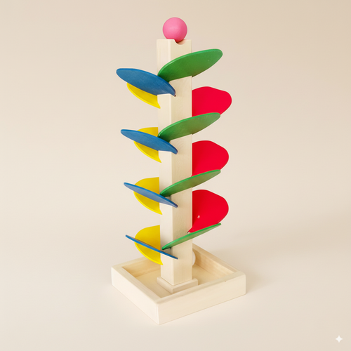 Arbre en bois avec billes Montessori