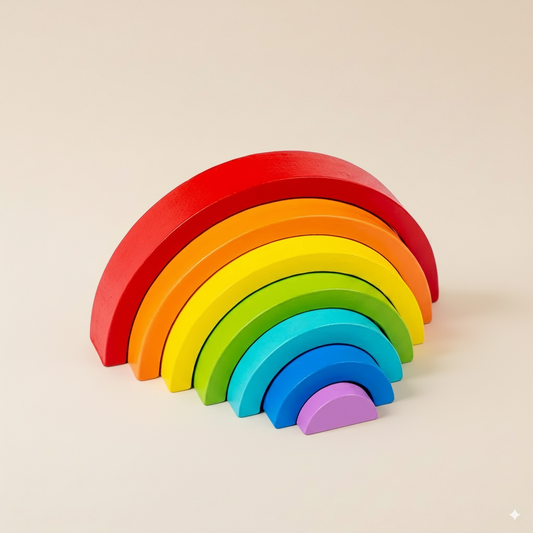Arc en ciel en bois Montessori
