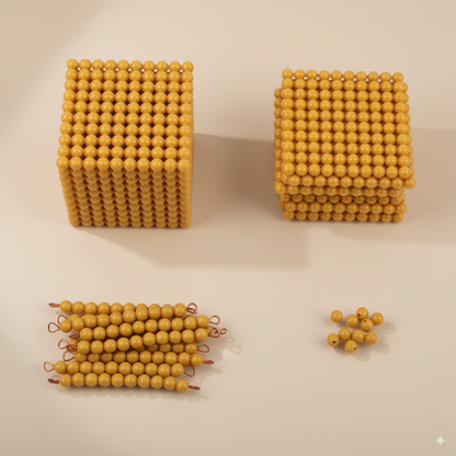 Cube de 1000 perles Montessori