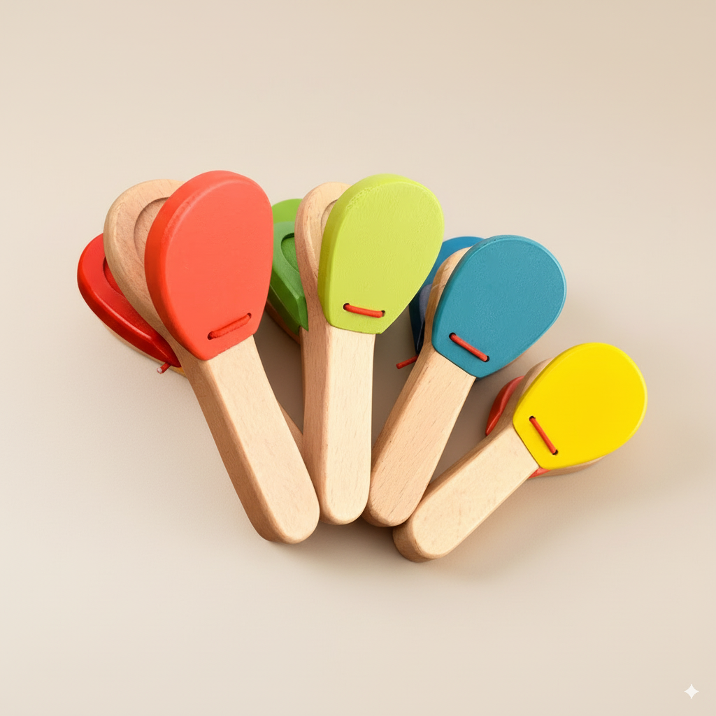 Castagnettes en bois Montessori