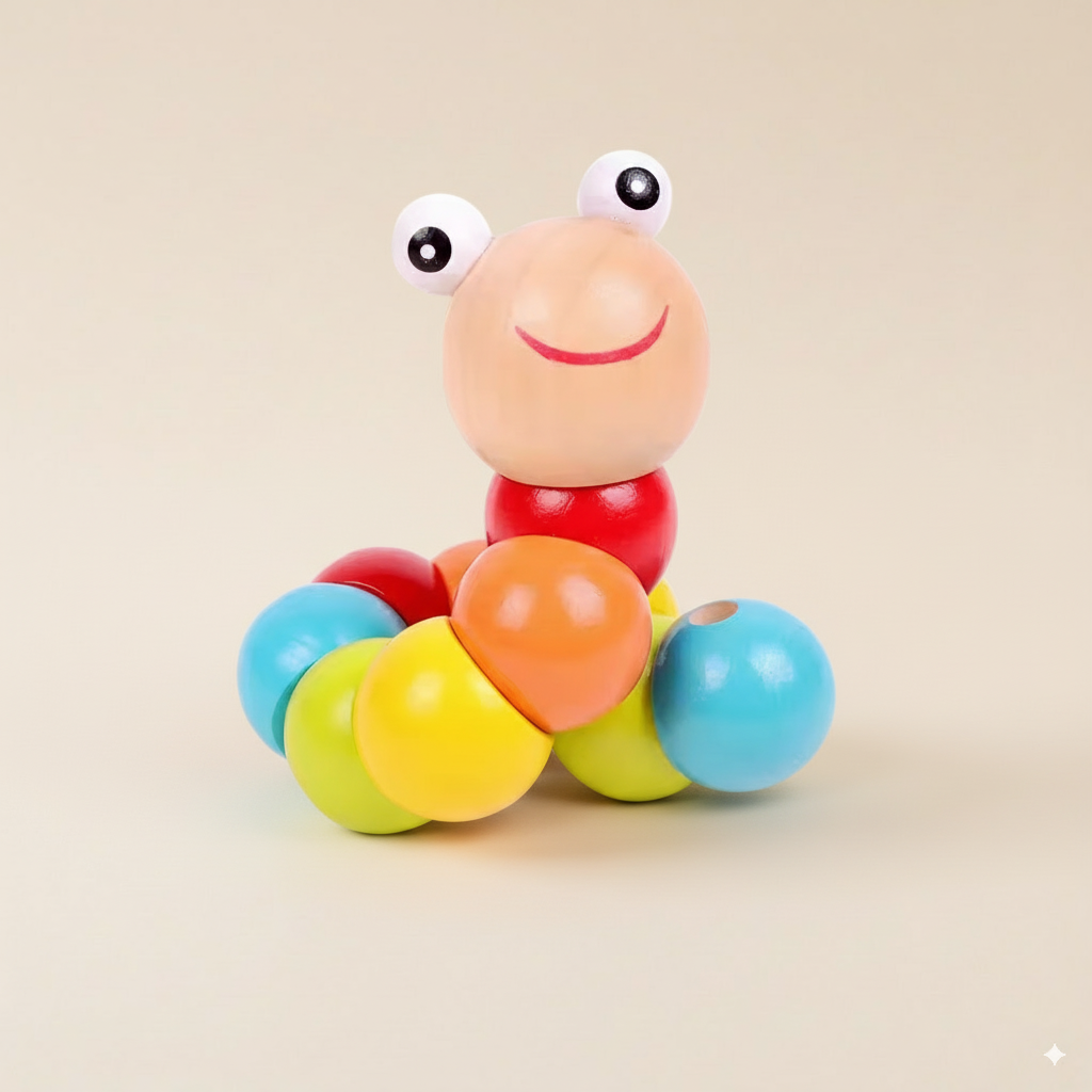 Serpent en bois Montessori