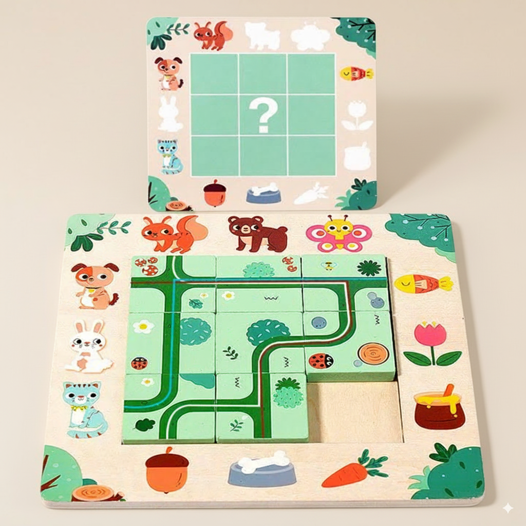 Labyrinthe en bois Montessori