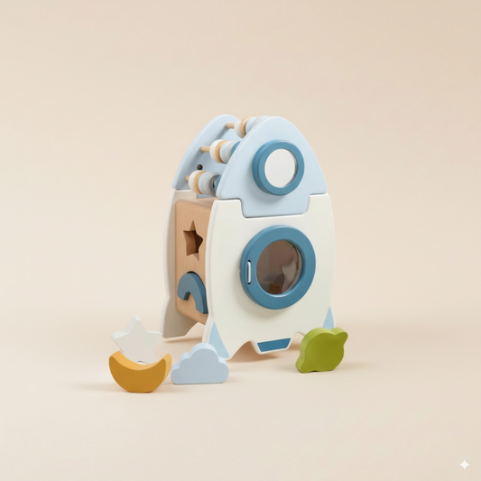Fusée en bois Montessori