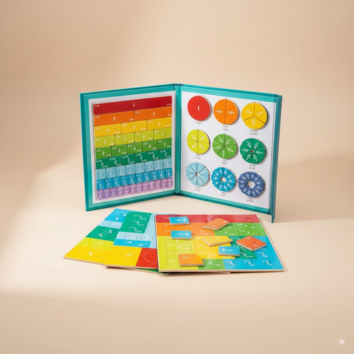 Livre d'apprentissage des fractions magnétique Montessori
