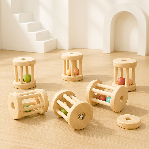 Hochet musical en bois Montessori