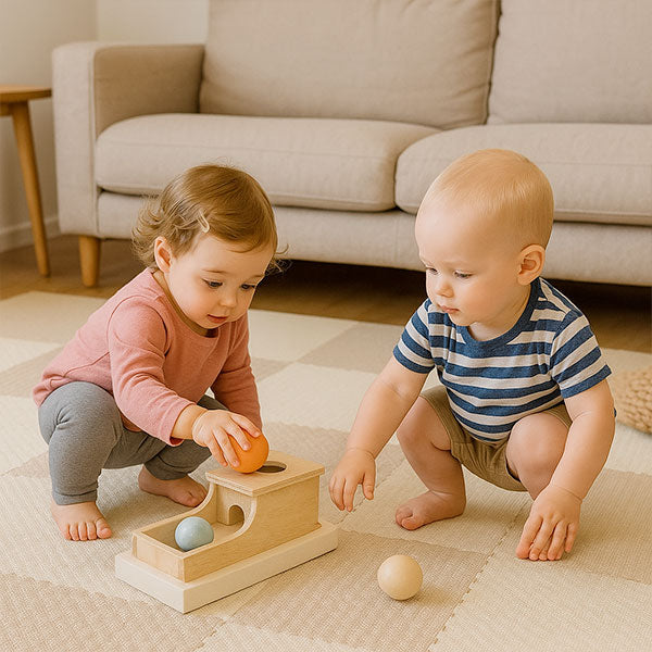 Boite en bois sans tiroir boules Montessori