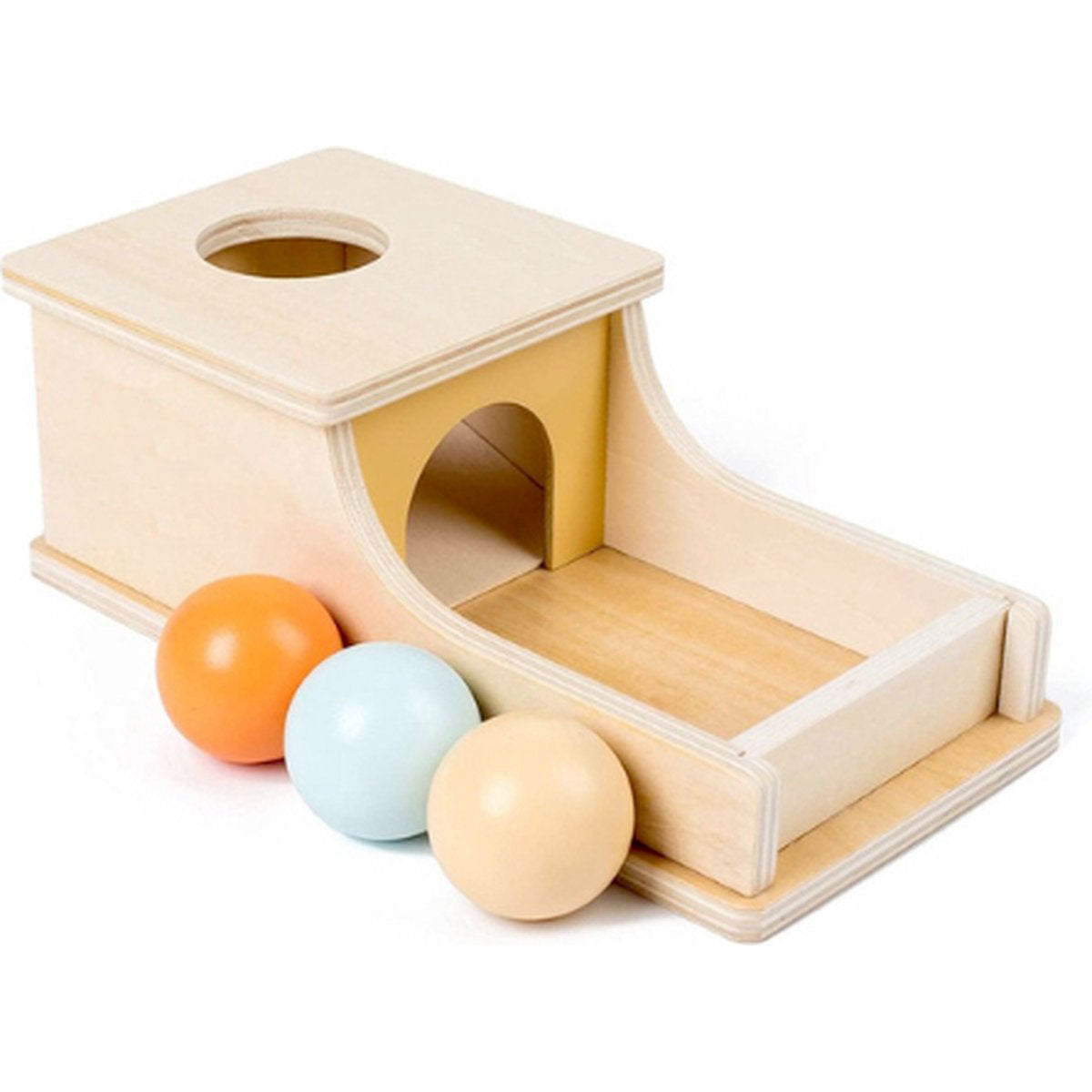 Boite en bois sans tiroir boules Montessori