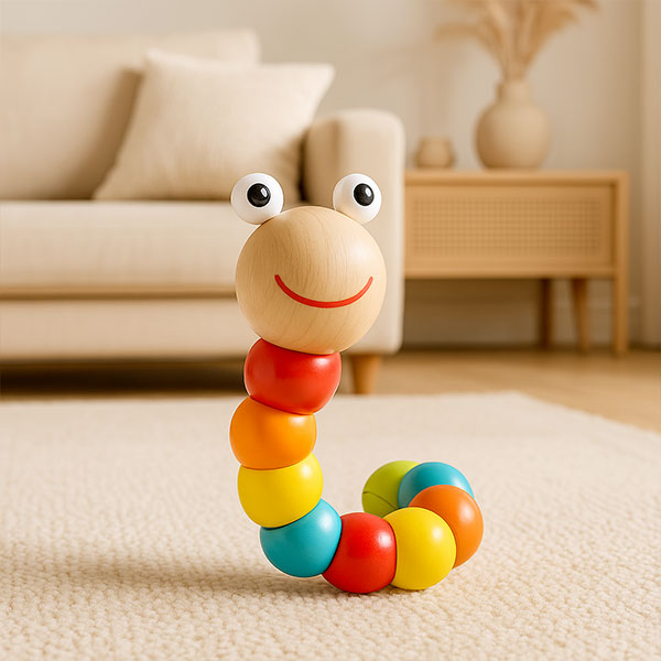 Serpent en bois Montessori